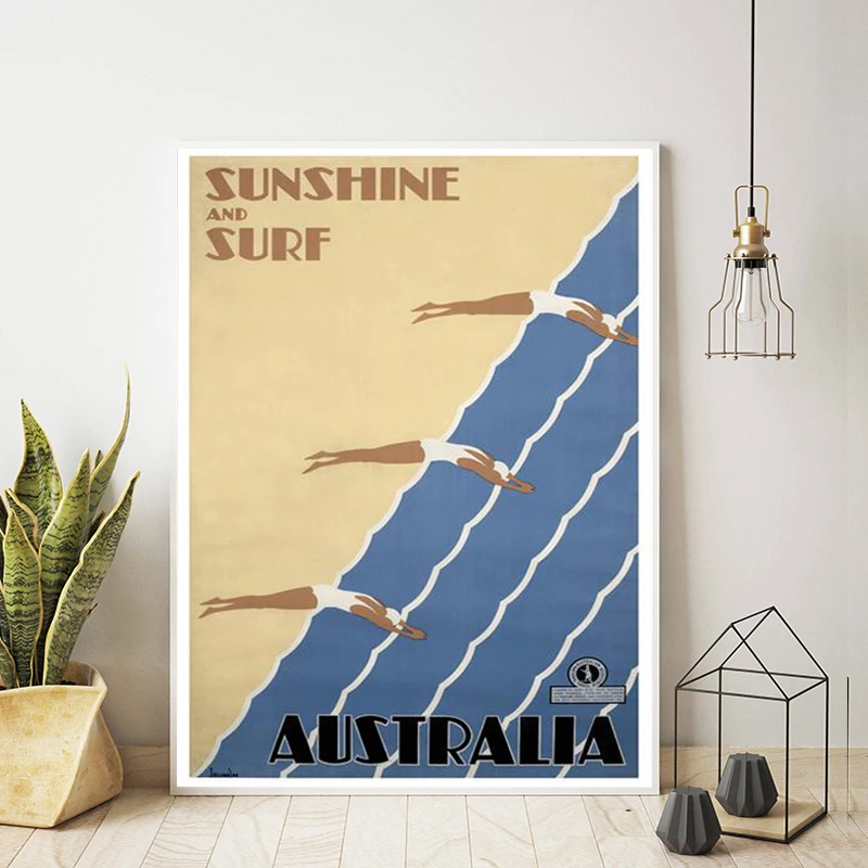 Australia Surf Wall Art Canvas Print Home Decor