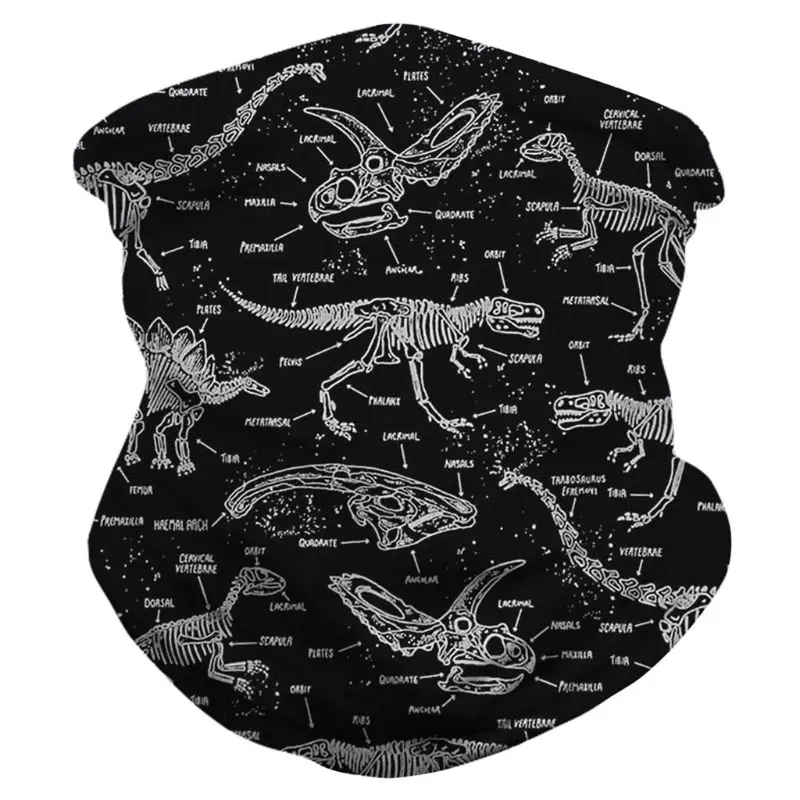 

Unisex Motorcycle Bandana Neck Gaiter Dinosaur Fossils Digital Print Face Cover X5XA