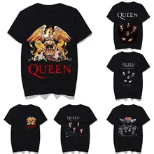 Men's M-XXL Queen Freddie Mercury Phoenix Lion Crown 80's Music Rock Band Shirt 