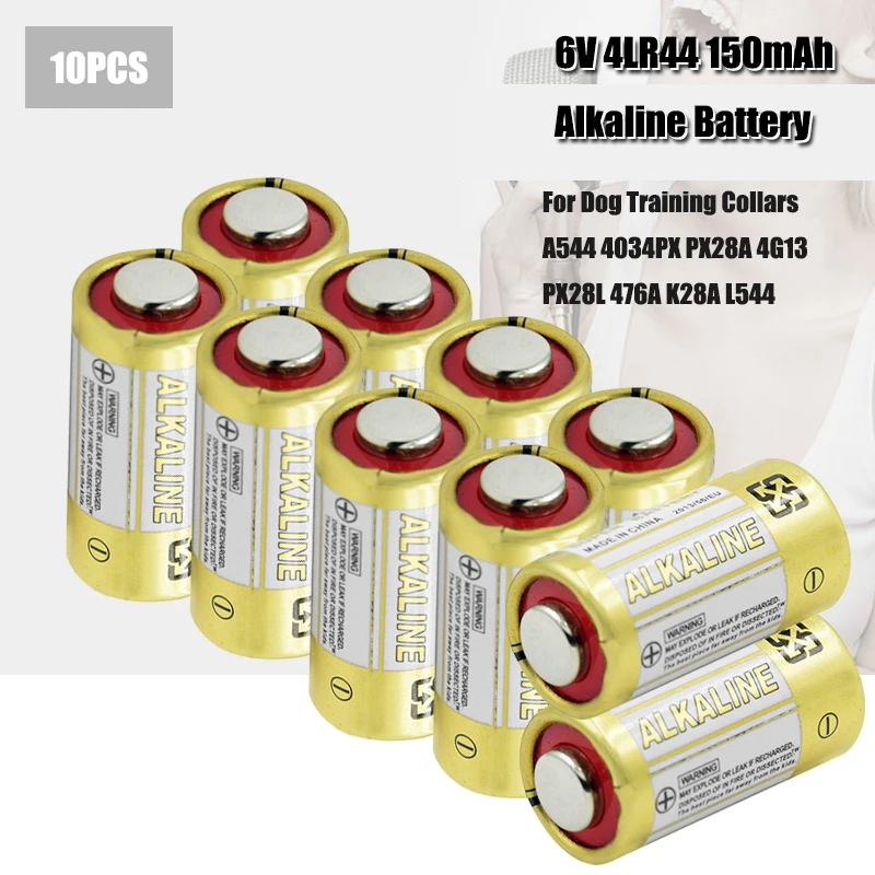Alkaline Battery 10pcs 4LR44 6V Dry Alkaline Batteries for Dog Training Shock Collars A544V 4034PX PX28A L1325 4AG13 544 4A76 Camera Battery