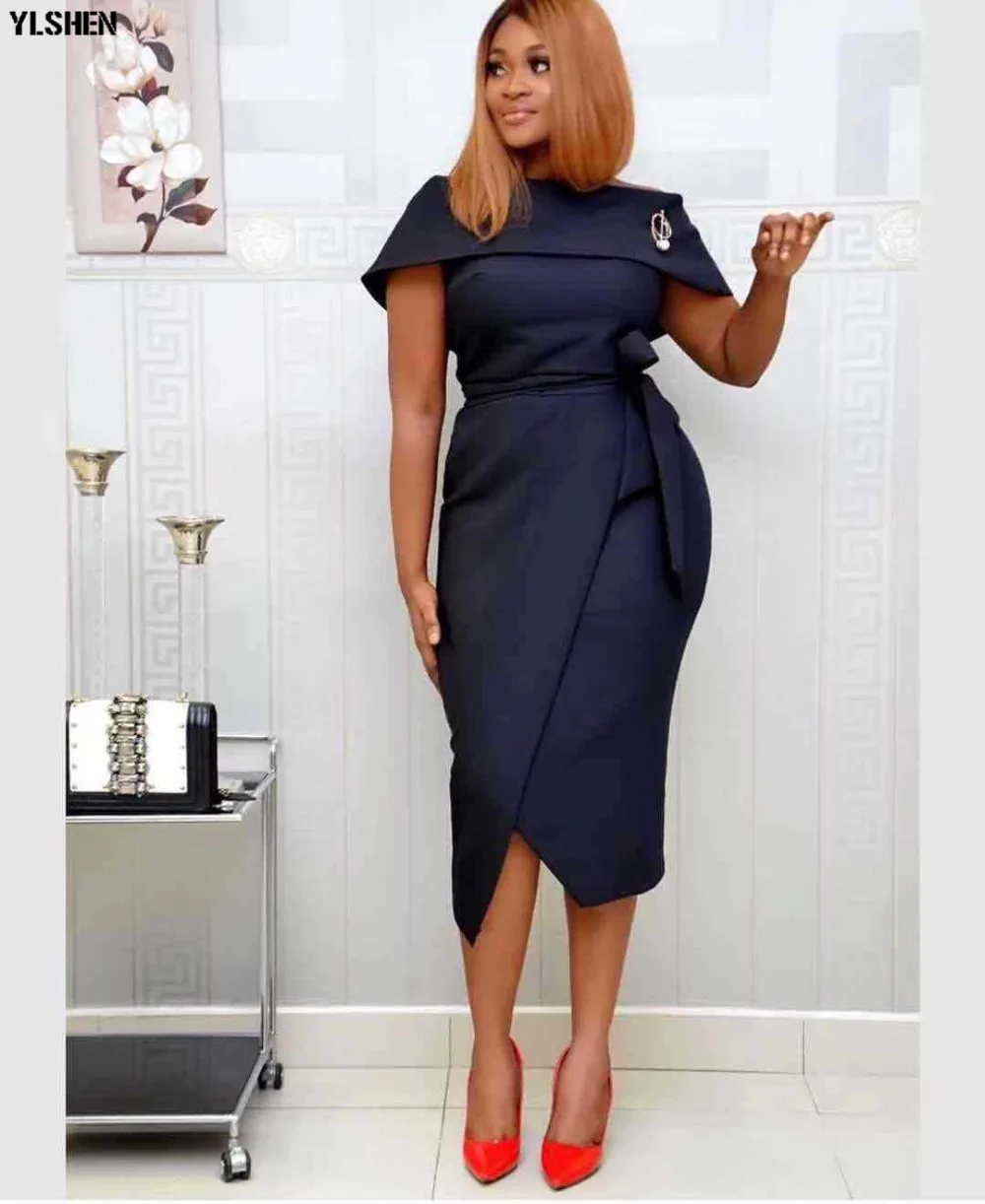 2019 Elegent New Arrival Fashion Style African Dresses for Women Summer Plus Size Knee-length Africa Dress African Clothes M-XXL 03
