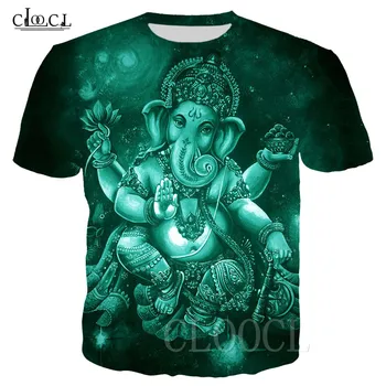 

Unisex Fashion T Shirts Hindu God Ganesha 3D Print Ganesh Men/Women Summer T-shirt New Hip Hop Streetwear Tops Tee Shirt homme