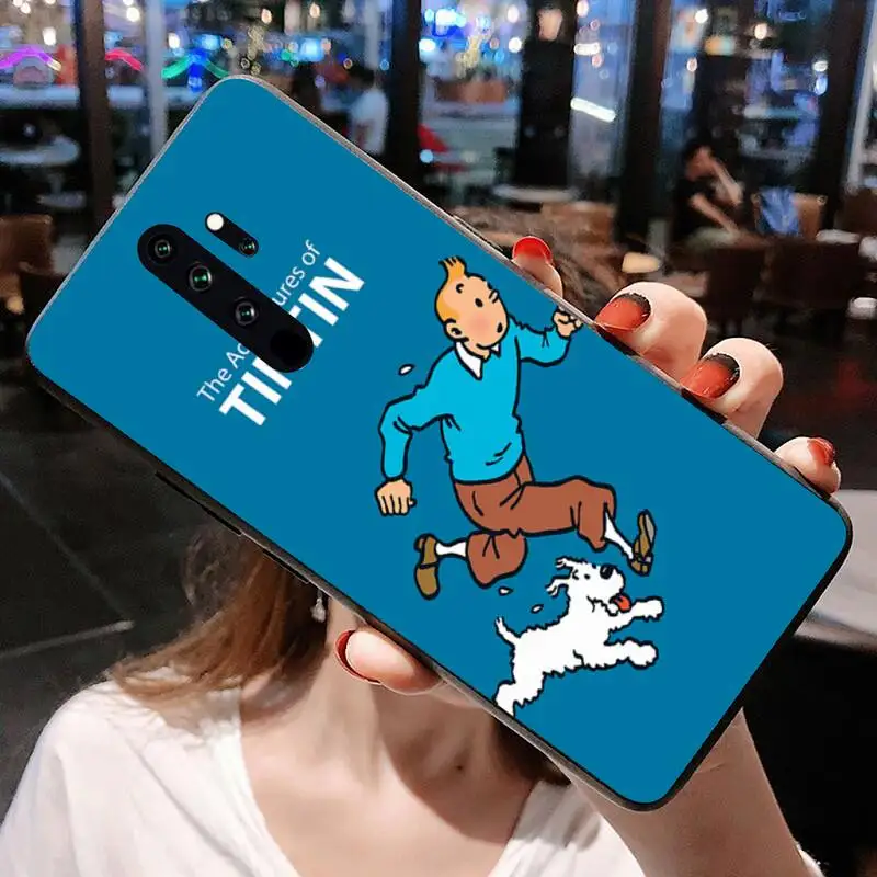 HUAGETOP Cổ Điển Pháp Hoạt Hình Những Cuộc Phiêu Lưu Của Tintin Ốp Lưng Điện Thoại Redmi Note 9 8 8T 8A 7 6 6A Đi Pro Max Redmi 9 K20 K30 xiaomi leather case design Cases For Xiaomi