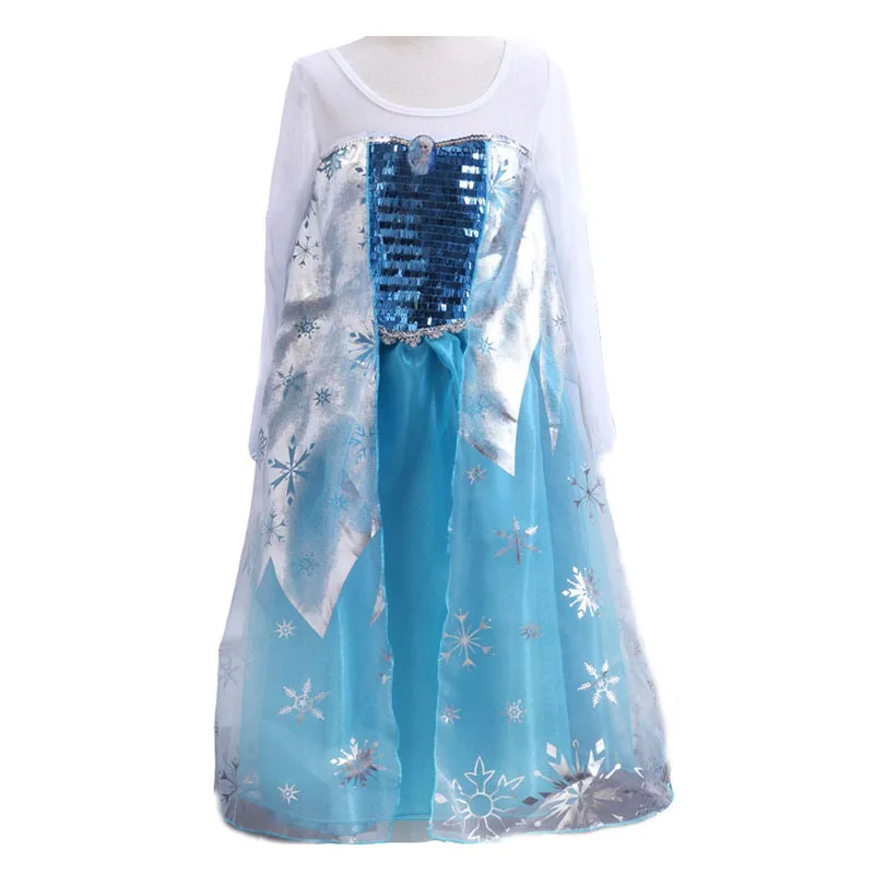 Платье «Эльза», костюм принцессы для девочек, карнавальный костюм из фильма, праздничные платья, костюмы Анны и Эльзы на Хэллоуин для детей, fantasia Vestidos