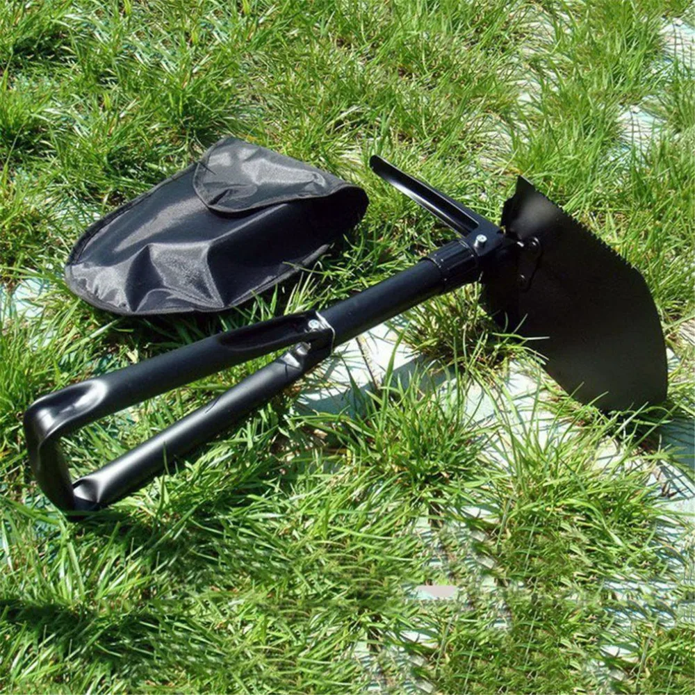 Углеродистая сталь армейский Военный три раскладная Лопата для кемпинга металлическая портативная лопатка для выживания садовый инструмент для улицы