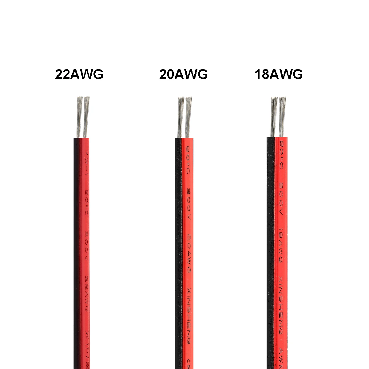 20/100m de Cable cables eléctricos 2 Pin de alambre de Cable para tira LED 22AWG 12V alambre de cobre estañado para controlador de LED de luz de la lámpara titular de la batería
