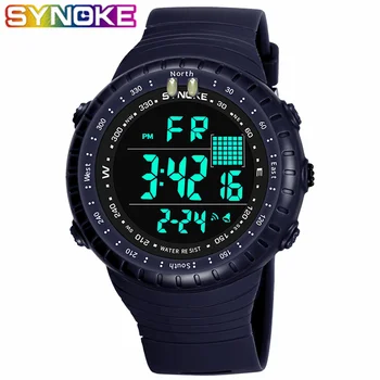 

SYNOKE Men Watch 2019 Top Luxury Brand Sport Watch Electronic Digital Male Wrist Clock Man 50M Waterproof Men's Watches
