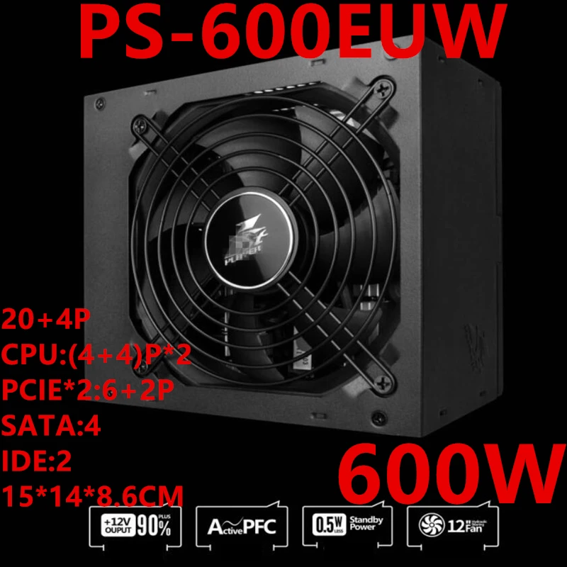 Блок питания для 1Stplayer PRO ATX 12V 80PLUS EU двухсерверный бесшумный источник питания 500W 600W источник питания PS-600EUW PS-500EUW