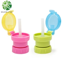 Креативная портативная крышка с носиком, крышка для питьевой соломы, непроливающаяся детская бутылка для напитков, аксессуары для детей, защитные инструменты для питья