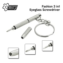 

Fashion 3 In1 Eyeglass Screwdriver Phone Repair Screwdriver Watch Repair Kit with Keychain Multi Portable Hand Tools