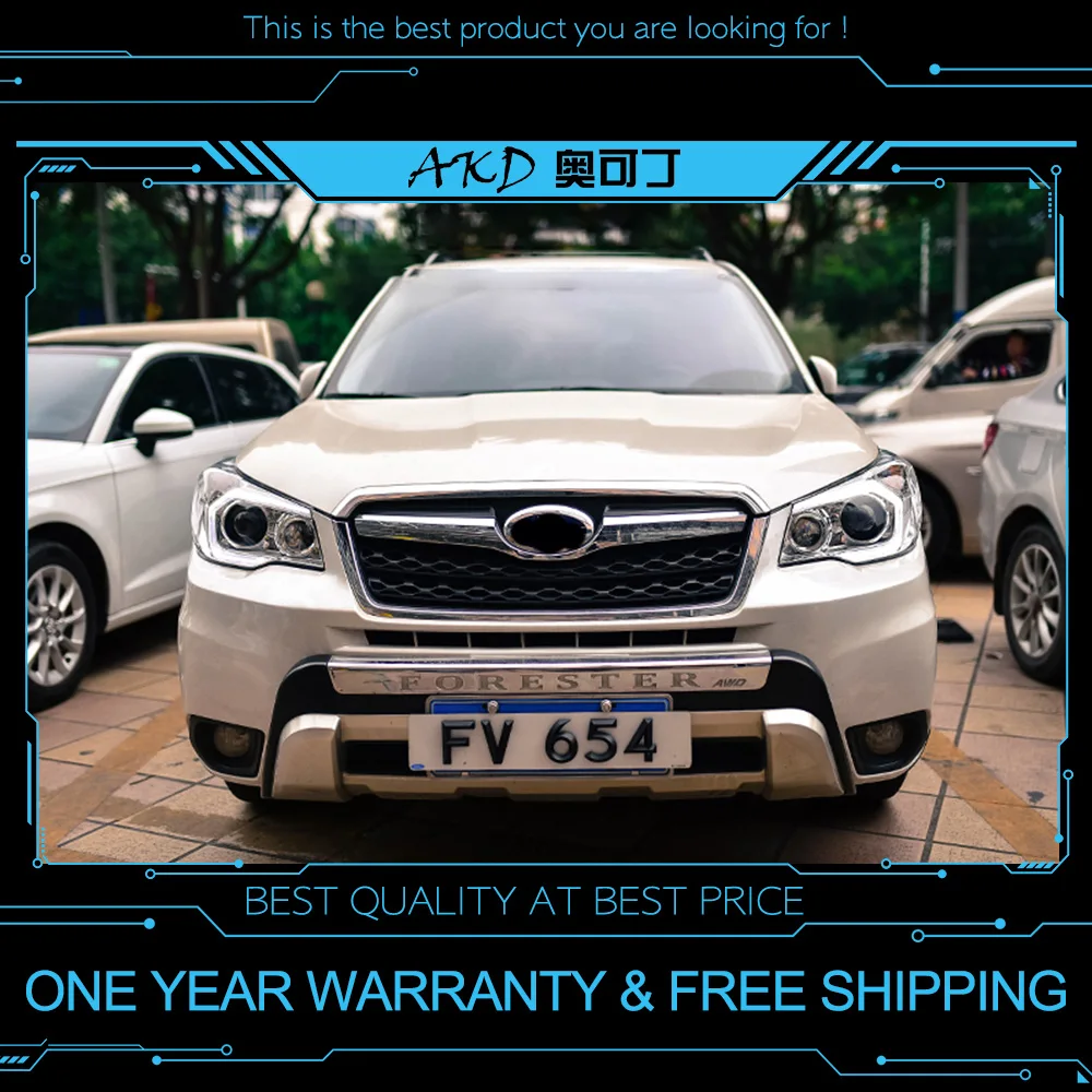 AKD тюнинг автомобильных фар для Subaru Forester 2013 светодиодные фары DRL ходовые огни Bi Xenon