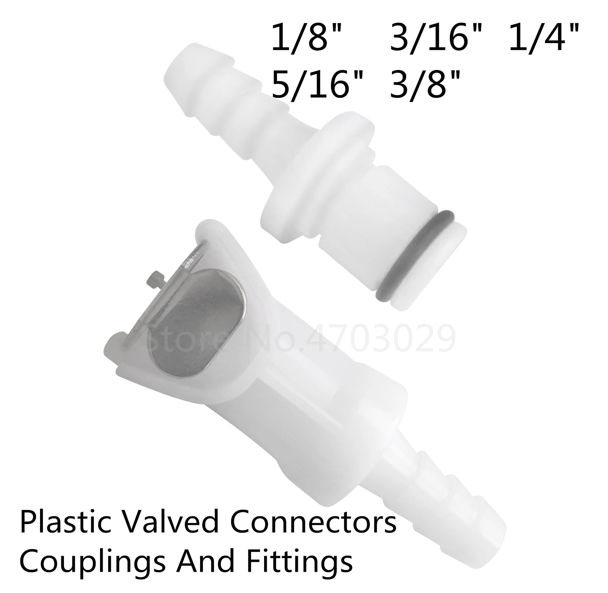CPC Quick-Disconnect Hose Barb Quick Connector Unidirectional Check valve assembly afbeelding