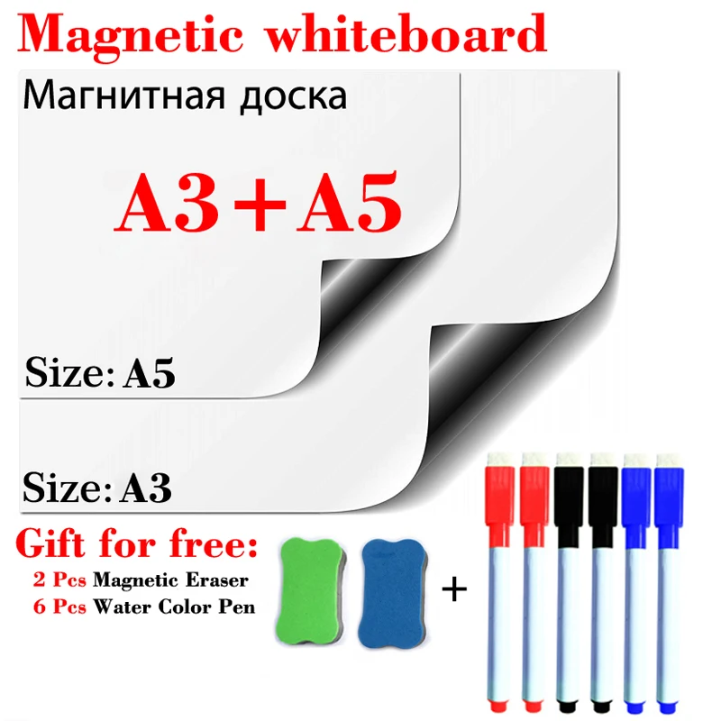 А3+ А5 магниты, наклейки на холодильник для детей, для дома, офиса, школы, сообщение, сухое стирание, белые доски, доски для заметок