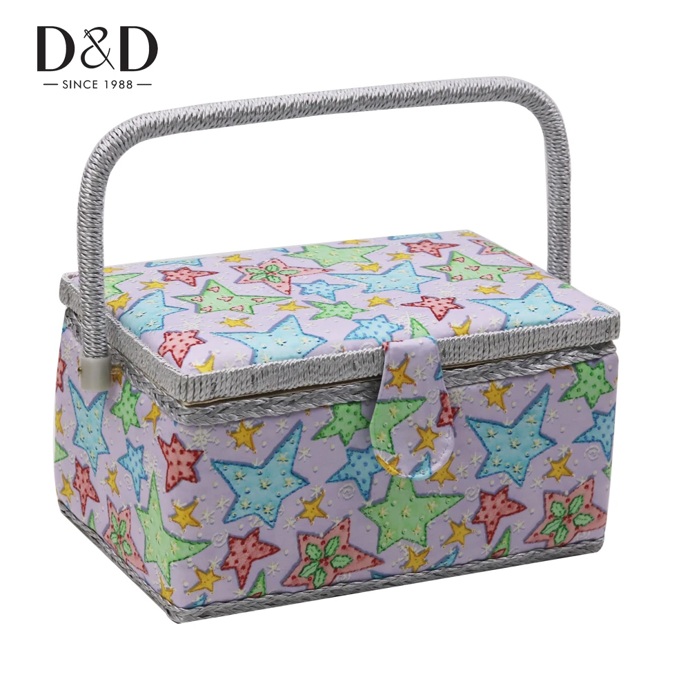 

New Sewing Kits Fabric Sewing Storage Basket Stitch Needle Thread Sewing Tools Storage Box Fabric Craft Christmas Gifts