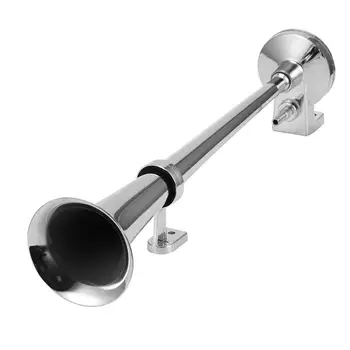 

Hot Onever 150DB 12V Chrome Plated Zinc Long Tube Horn For Car Truck Boat Compressed Air Horn Speaker Loudspeaker