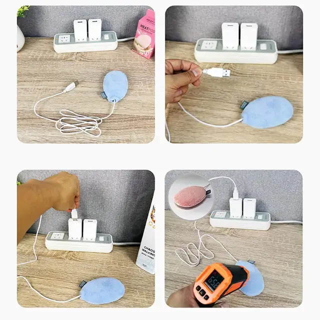 Kézmelegítő Újratöltés Eltávolítható Plüss Zseb Biztonságos Mini Usi Elektromos Tél - Image 6