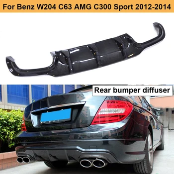 

W204 Carbon Fiber Car Rear bumper Diffuser Lip for Mercedes Benz W204 C63 AMG C300 Sport 2012 2013 2014