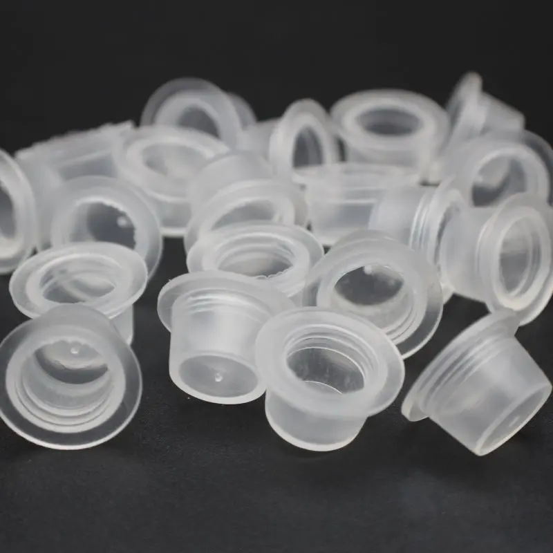 500Pcs silicone Medium 13mm Diameter Tattoo Ink Cup Pigment Holder Container Caps For Protect Tattoo Needle Tip