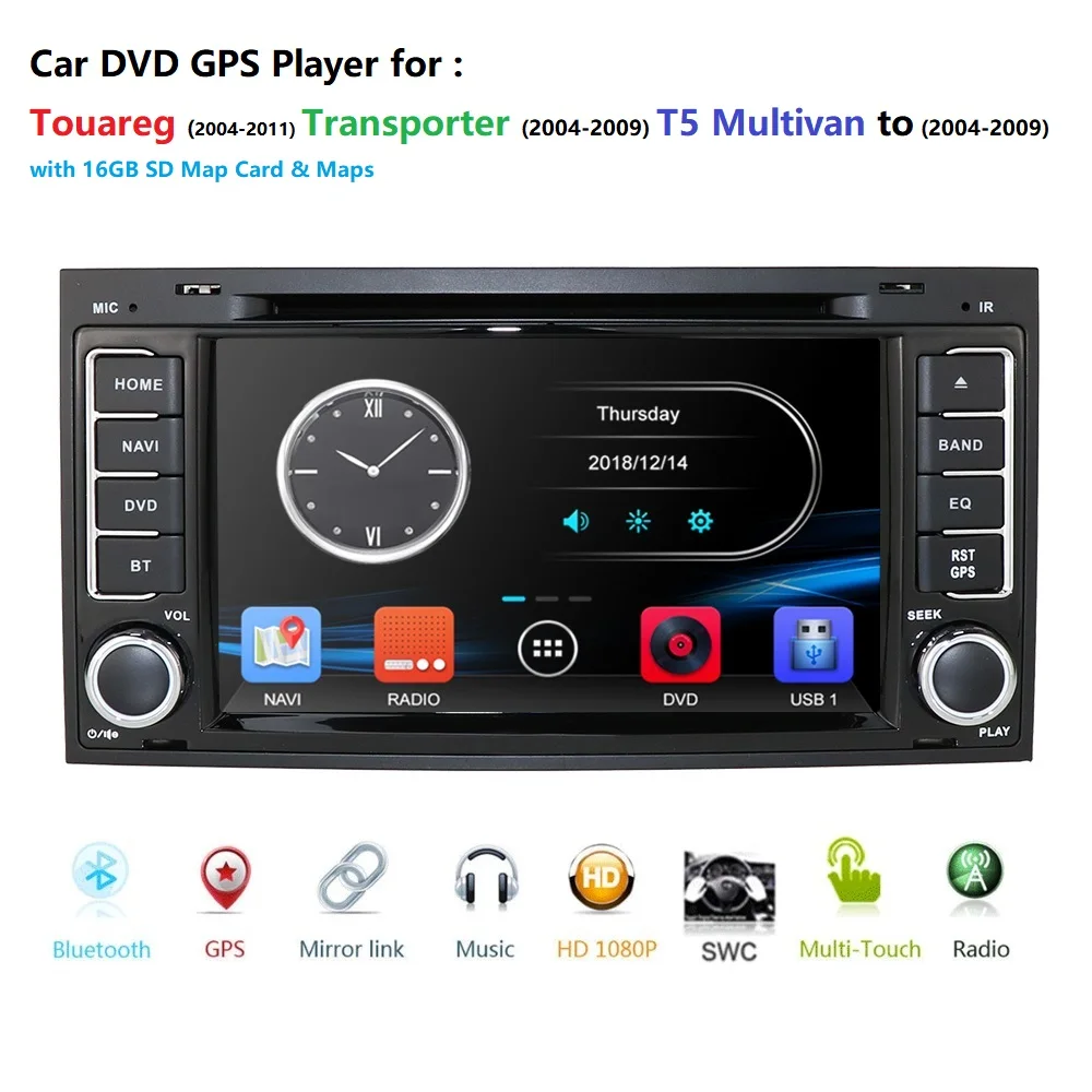 Автомобильный монитор DVD мультимедийный dvd-плеер для VW TOUAREG T5 Multivan gps RDS Bluetooth RDS радио CAM-IN DVBT SWC AM/FM DAB+ игра