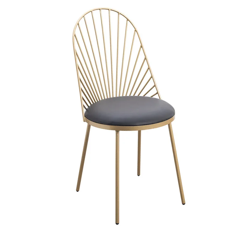 

Nordic leisure backrest hotel negotiation chair lron art originality dining chair designer chair dining room furniture