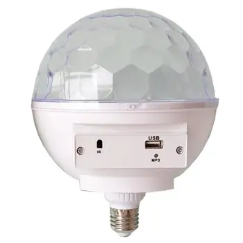 

E27 USB LED Magic Ball Bulb Intelligent Lamp Music Control 7 Colors Stage Projector Effect Bluetooth Connection Support Light