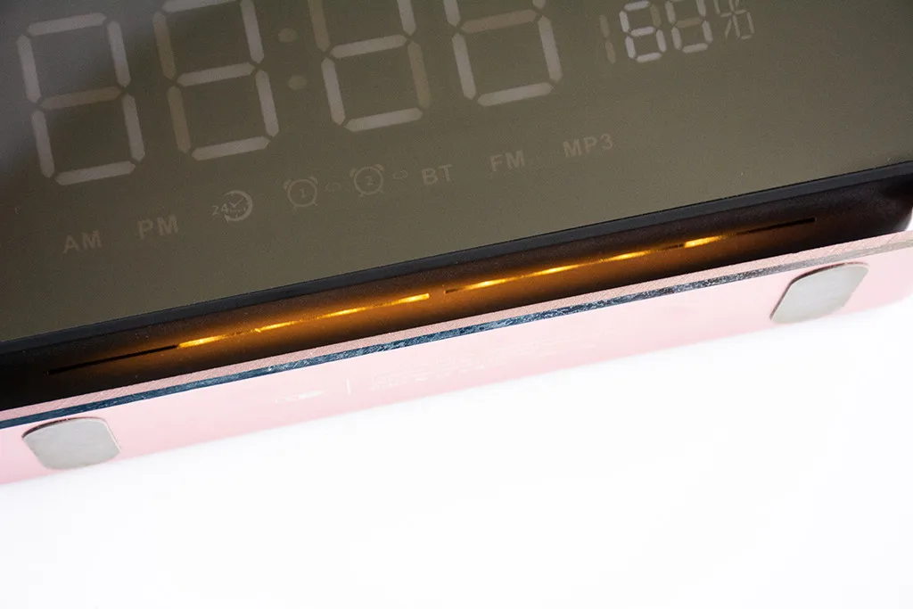 HIPERDEAL беспроводной Bluetooth динамик СВЕТОДИОДНЫЙ Световой будильник с FM радио зеркало дисплей, светодиодный большой экран цифровые часы
