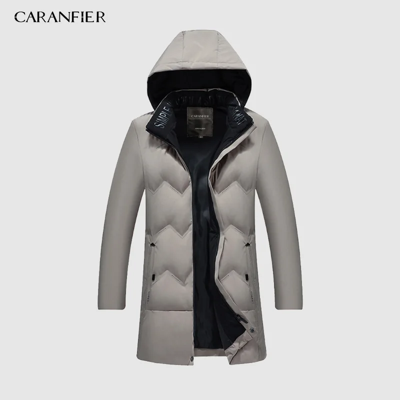 CARANFIER/зимнее пальто, Мужская ветровка с меховым капюшоном, утепленная куртка, Мужская Уличная одежда в стиле хип-хоп, военные тренчи, длинная парка XXXL 4XL - Цвет: 9806 Khaki