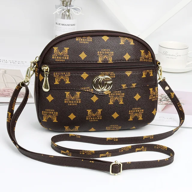 Shell Crossbody Bag for Women New Fashion Small PU Shoulder Bags Luxury Designer Female Bag Smooth Zipper Coffee