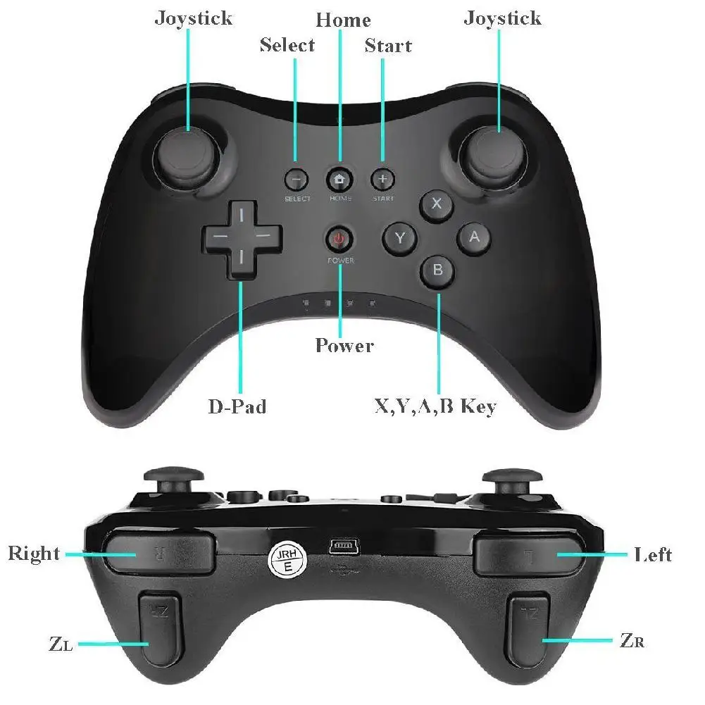 Для Nintend для wii U Pro контроллер USB классический двойной аналоговый Bluetooth Беспроводной контроллер для wii U Pro геймпад d25