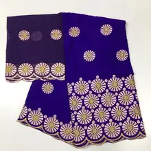 Африканский хлопок кружево фабрика лидер продаж швейцарская вуаль кружева в швейцарской tissu Африканское парчовое ткань 5+ 2 ярдов/партия