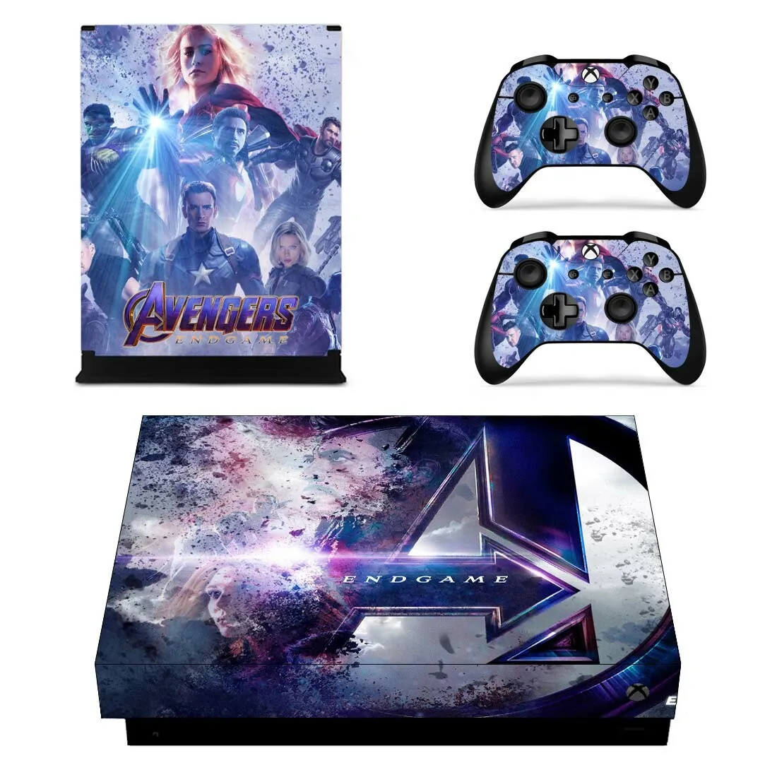 Мстители Endgame полное покрытие для игры кожная консоль и наклейка на контроллер для Xbox One X консоль+ наклейка для контроллера