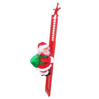 

Creative Elastic Santa Claus Climbing Ladder PVC Plush Christmas Figurine Ornament Decorations