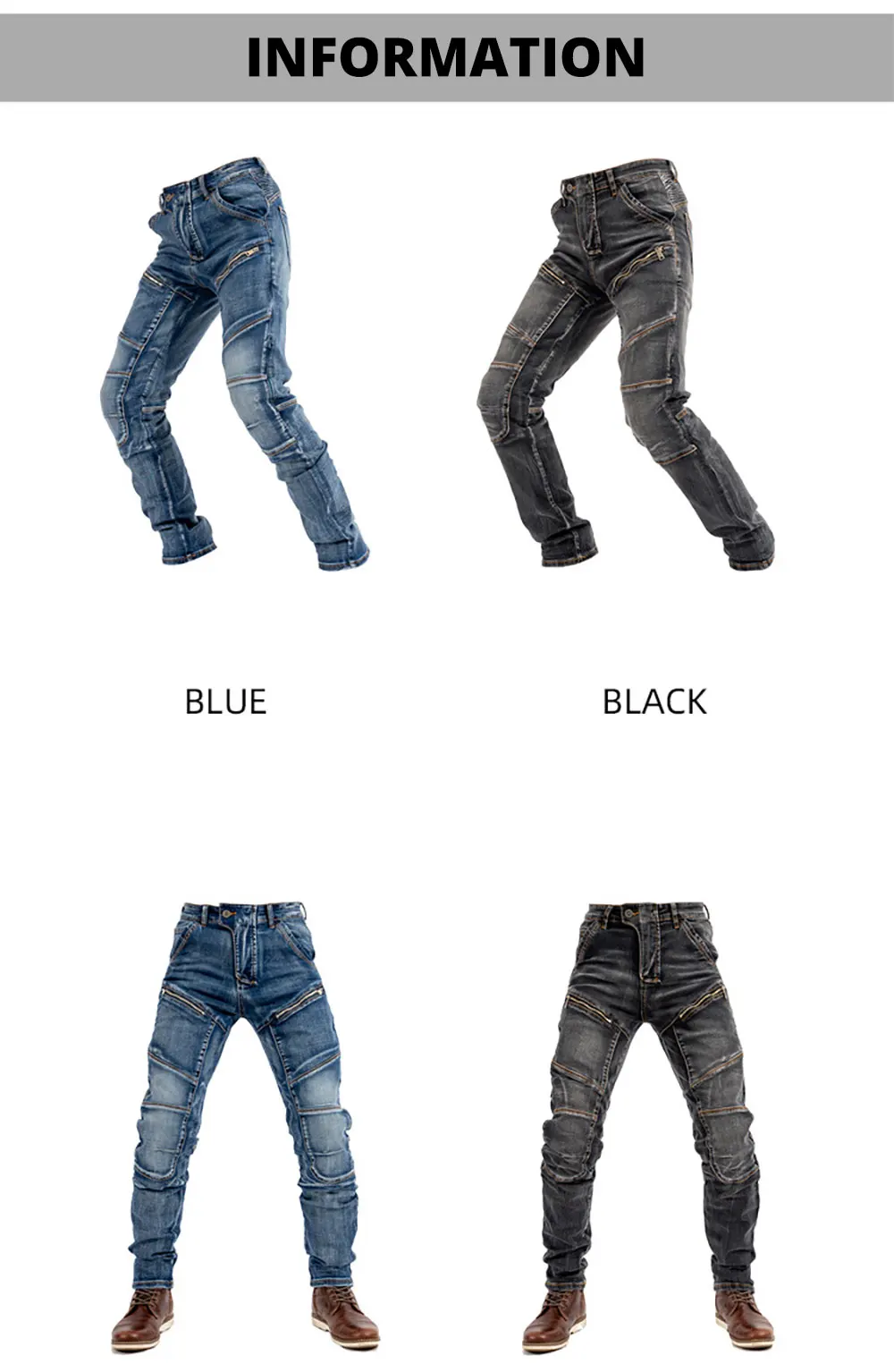 Motorcycle Pants Moto Protection Motocross Jeans Rodilleras Moto Jeans Men Motorcycle Motocross Pants Four Seasons Breathable