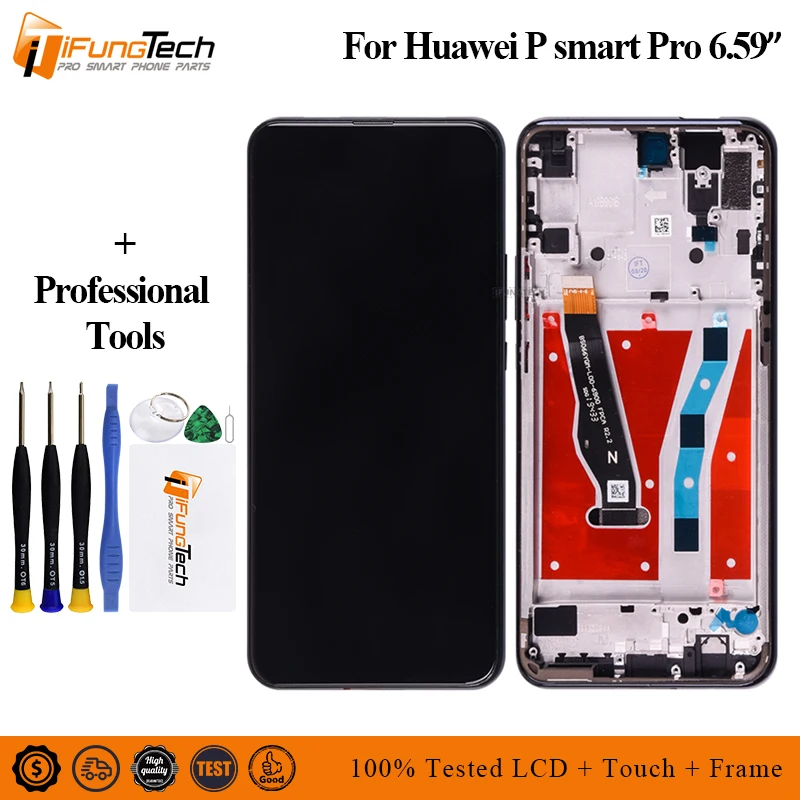 

6.59" Original For Huawei P Smart Pro LCD Display Touch Screen Digitizer Assembly For Huawei P Smart Pro 2019 LCD With Frame