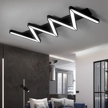 

Nordic style line LED ceiling lamp living room home modern minimalist bedroom lamp romantic warm ceiling lamp