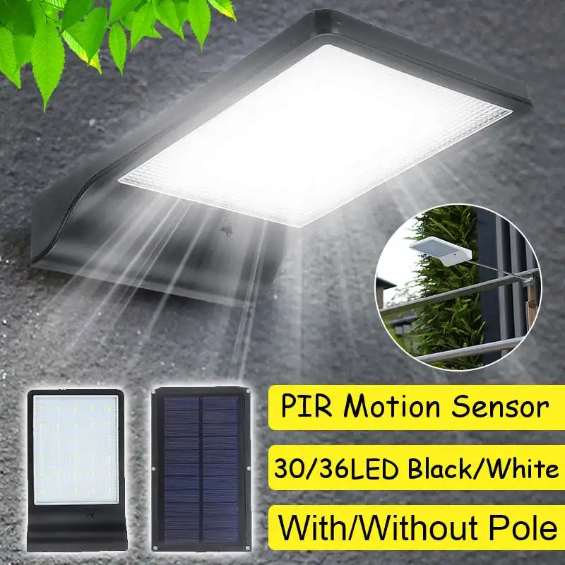 30 36led Solar Gutter Lights Wall Sconces Outdoor Pir Motion