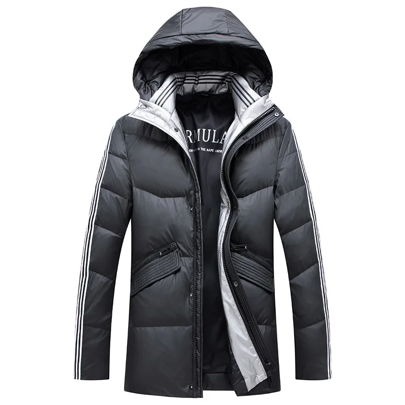 

Plus Fat plus Winter Thicken Keep Warm Down Jacket Men Coat Lian Hat Suit Leisure Down Coat