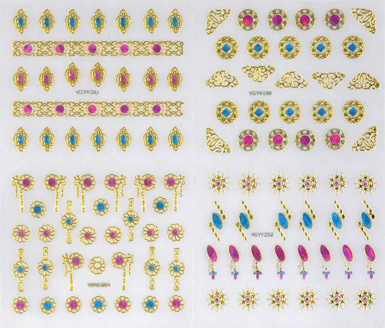 24 шт. светящиеся флуоресцентные 3D наклейки для ногтей цветок Звезда мультфильм декоративные наклейки, Переводные 3D наклейки для ногтей