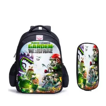 

16 Inch Plants VS Zombie School Backpack Hot Game School Backpack for Girls Boys Book Bag Shoulder Backpacks Mochila Infantil