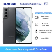 Samsung Galaxy S21 G9910  5G Cellphones 6.2" Snapdragon 888 Octa Core 64MP 4000mAh NFC 8GB RAM Wireless Charging Smartphones