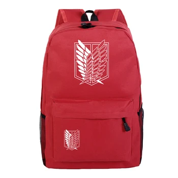 

2020 Harajuku Schoolbag Attack on Titan Male Casual Bookbag Boys/Girls Female Polyester School Bags Softback Backpack Daily