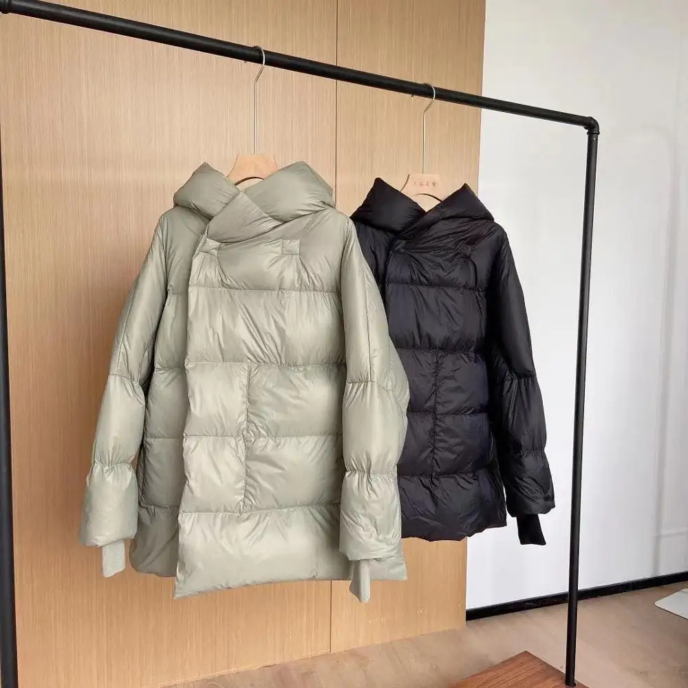 

Short down jacket women 2021 winter new 90% white duck down warm and soft fashion solid color winter jacket