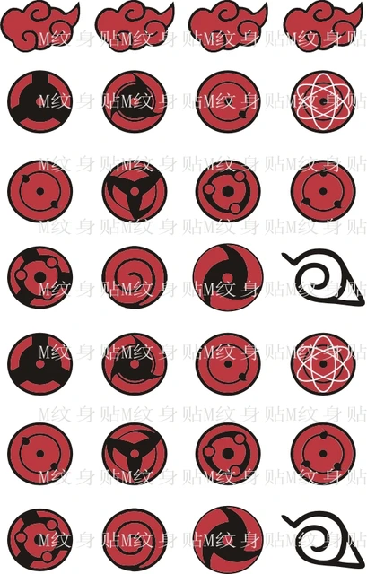 Us 979 Naruto Sharingan Uzumaki Uchiha Itachi Sasuke Temporary Waterproof Tattoo Transfer Sticker Body Art Cosplay Accessory Prop In Costume Props