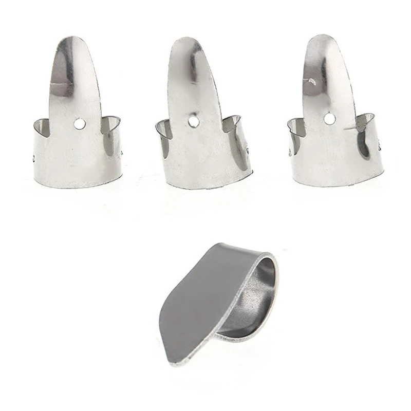 3Pcs Metal Ukulele Banjo Guitar Finger Picks and 1Pcs Thumb Pick Plectrums | Спорт и развлечения