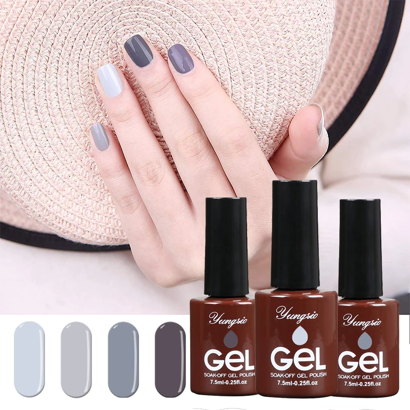 Rubber Base Coat and Top Gel Varnish Paint Black White Red Shiny Colors 7.5ml Soak Off Long Lasting Nail Color Gel