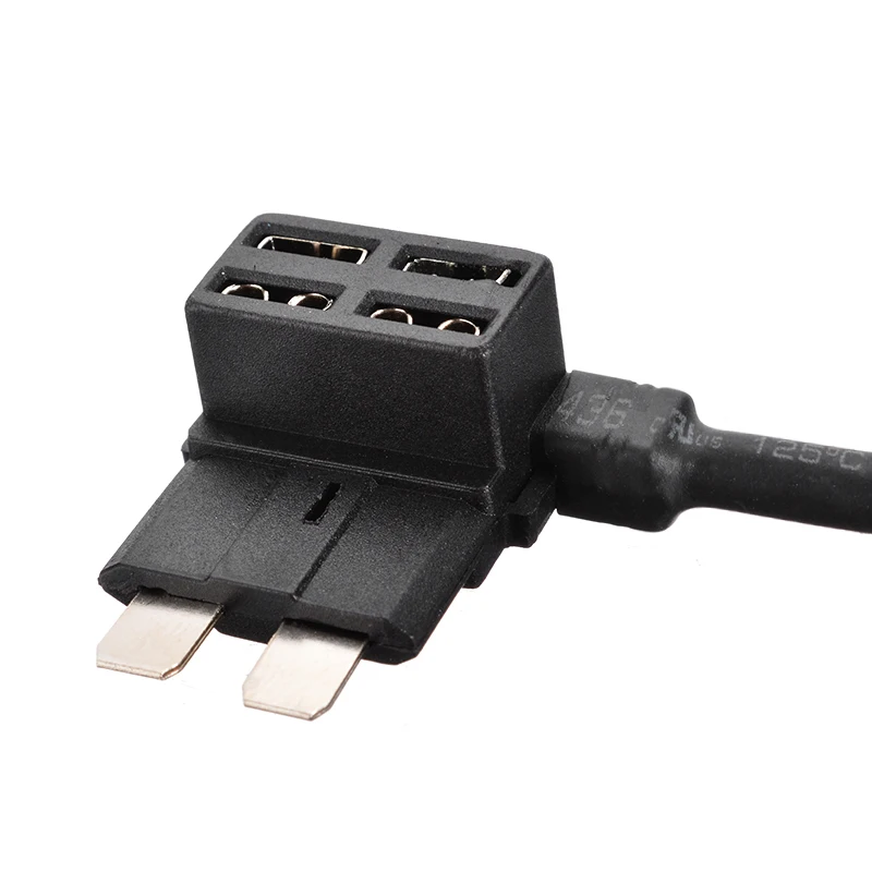 5pcs Car Fuse Box 12V 24V Holder Insurance ATM Adapter Tap Standard Blade Micro Add-a-Circuit Adapter Fuse Set Accessories