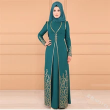 Vestidos ארוך מוסלמי העבאיה טורקיה האסלאמי ערבית חיג 'אב שמלת קפטן דובאי קפטן מרוקאי Tesettur Elbise חלוק Musulmane לונג(China)