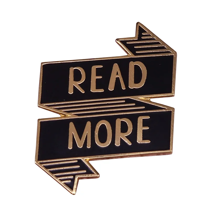 

Read more book lapel pin positive quotes banner brooch literary bookworm badge gift for librarian teacher