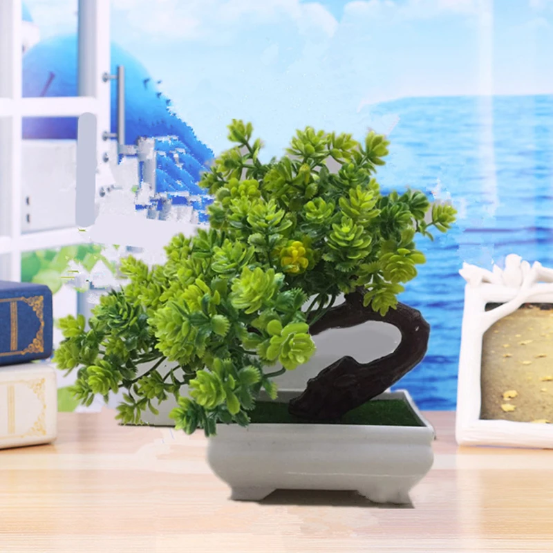 

Artificial Potted Plant Colorful Flower Home Office Table Top Decoration 20cm