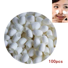 100Pcs Seidenraupe Bälle Reinigung Bleaching Peeling Peeling Mitesser Entferner Natürliche Seide Kokons Gesichts Hautpflege Besten Geschenke